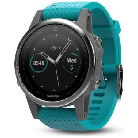 Garmin Fenix 5S Ezüst / Türkiz szíj