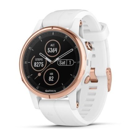 Garmin Fenix 5S Plus Sapphire Rose Gold / Fehér szíj