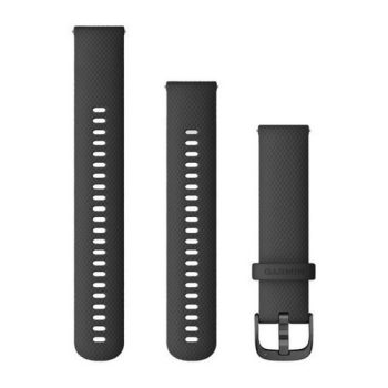 Garmin Venu óraszíj fekete palaszürke csattal 20mm Garmin Venu óraszíj fekete palaszürke csattal 20mm