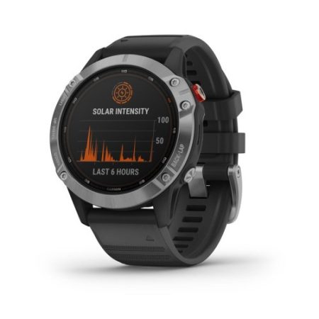 Garmin Fenix 6 Solar Ezüst / Fekete szíj