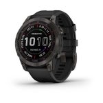   Garmin Fenix 7 Sapphire Solar Fekete DLC Titánium/Fekete szíj