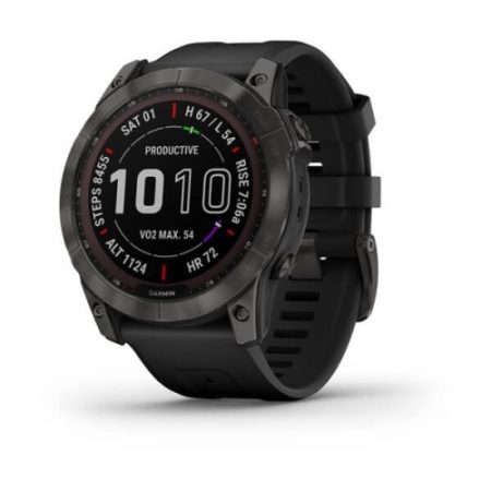 Garmin Fenix 7X Sapphire Solar Carbon Szürke DLC Titánium/Fekete szíj