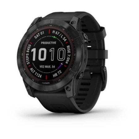 Garmin Fenix 7X Sapphire Solar Fekete DLC Titánium/Fekete szíj