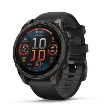 Garmin Fenix 8 AMOLED 47mm Sapphire Karbonszürke DLC Titánium Fekete/Sötétszürke szilikon szíj Garmin Fenix 8 AMOLED 47mm Sapphire Karbonszürke DLC Titánium Fekete/Sötétszürke szilikon szíj