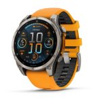   Garmin Fenix 8 AMOLED 47mm Sapphire Titánium Narancs/Grafitszürke szilikon szíj