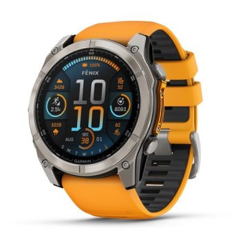 Garmin Fenix 8 AMOLED 51mm Sapphire Titánium/Narancs-Grafit szilikon szíj Garmin Fenix 8 AMOLED 51mm Sapphire Titánium/Narancs-Grafit szilikon szíj