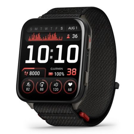 Garmin Venu X1 Fekete Titanium / Fekete Comfortfit Nylon szíj