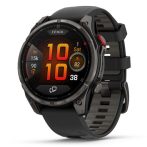  Garmin Fenix 8 Pro AMOLED 47mm Sapphire karbonszürke DLC Titanium fekete/szürke szilikon szíj