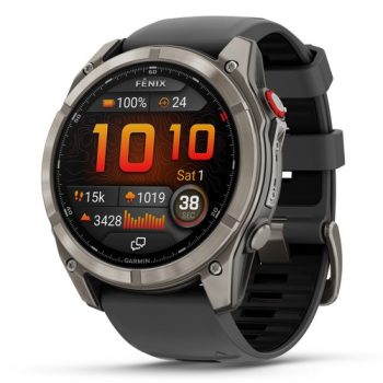 Garmin Fenix 8 Pro AMOLED 51mm Sapphire Titanium grafit/fekete szilikon szíj