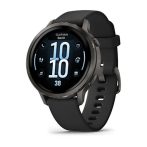 Garmin Venu 4 41mm Sötétszürke / Fekete szilikon szíj