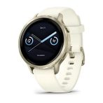Garmin Venu 4 41mm Lunar Gold / Csontszínű szilikon szíj