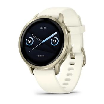 Garmin Venu 4 41mm Lunar Gold / Csontszínű szilikon szíj