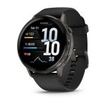 Garmin Venu 4 45mm Sötétszürke / Fekete szilikon szíj