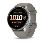 Garmin Venu 4 45mm Ezüst / Szürke szilikon szíj