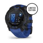   Garmin Instinct 3 45mm AMOLED Fekete/Kék-Fekete szilikon szíj (LIMITED EDITION)