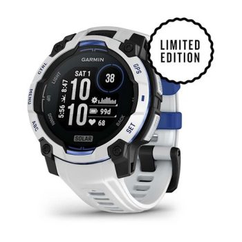 Garmin Instinct 3 45mm Solar Homokkő/Homokkő-Kék szilikon szíj (LIMITED EDITION)