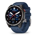   Garmin Quatix 8 Pro 47mm AMOLED Sapphire Titanium Captain Blue szíj