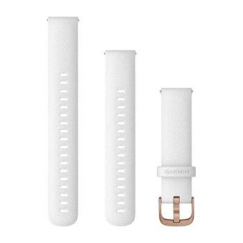 Garmin Óraszíj Fehér Rose Gold csat szilikon Quick Release 18mm Garmin Óraszíj Fehér Rose Gold csat szilikon Quick Release 18mm