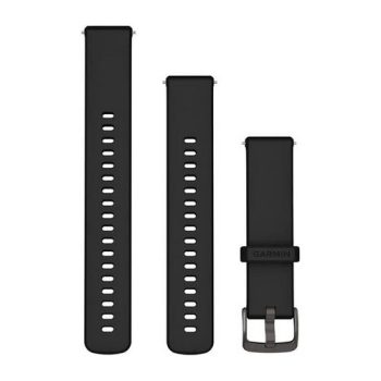 Garmin Óraszíj Fekete Palaszürke csat szilikon Quick Release 18mm Garmin Óraszíj Fekete Palaszürke csat szilikon Quick Release 18mm
