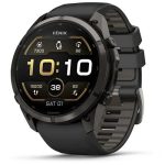   Garmin Fenix 9 Pro 51mm AMOLED szürke DLC Titanium fekete szilikon szíj