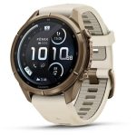   Garmin Fenix 9 Pro inReach 43mm AMOLED őszi arany Titanium krémszínű szilikon szíj