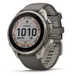   Garmin Fenix 9 Pro inReach 47mm SOLAR MIP Titanium kavicsszürke szilikon szíj