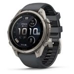   Garmin Fenix 9 Pro inReach 47mm AMOLED Titanium grafitszürke szilikon szíj