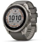   Garmin Fenix 9 Pro inReach 51 mm SOLAR MIP Titanium kavicsszürke szilikon szíj