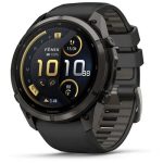   Garmin Fenix 9 Pro inReach 51mm AMOLED szürke DLC Titanium fekete szilikon szíj